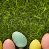 Easter eggs on the grass to launch Spurgeons' Easter Eggstravaganza at Lakeside Children's Centre